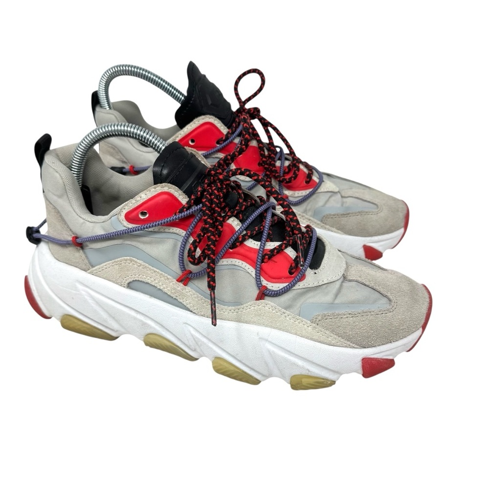 ASH Womens Extra Bis White Suede Fitness Trainers Running Shoes Sneakers 40/10
